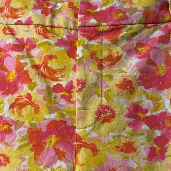 Old Navy Yellow Floral High Rise Pixie Skinny Pant Secret Smooth Pockets Size 24 - Picture 4 of 9